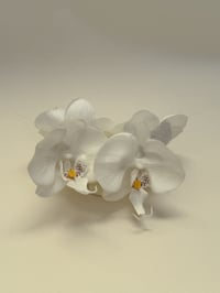 Image 4 of sample multi white orchids claw