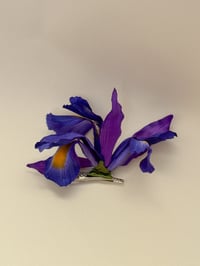 sample purple iris clip