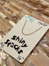 Image 1 of 14k Gold Filled 16” Cable Chain