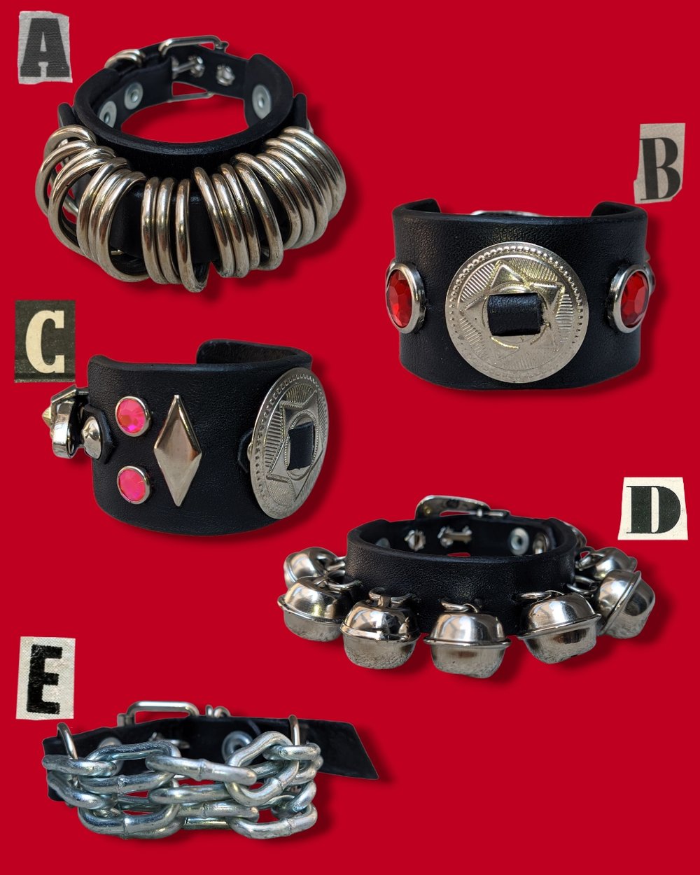 Heavy Relics Leather Cuffs