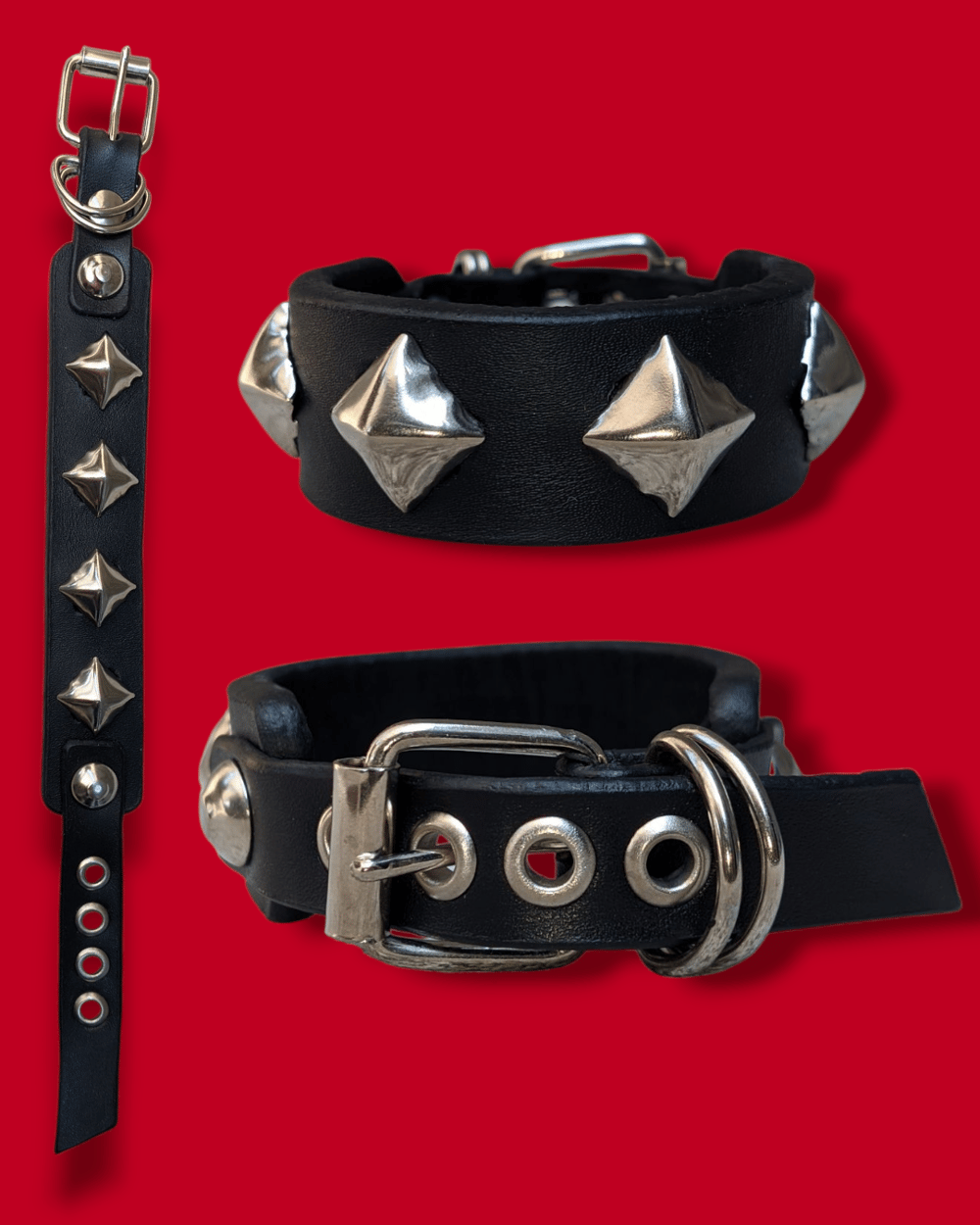 Raw Spikes Leather Cuffs