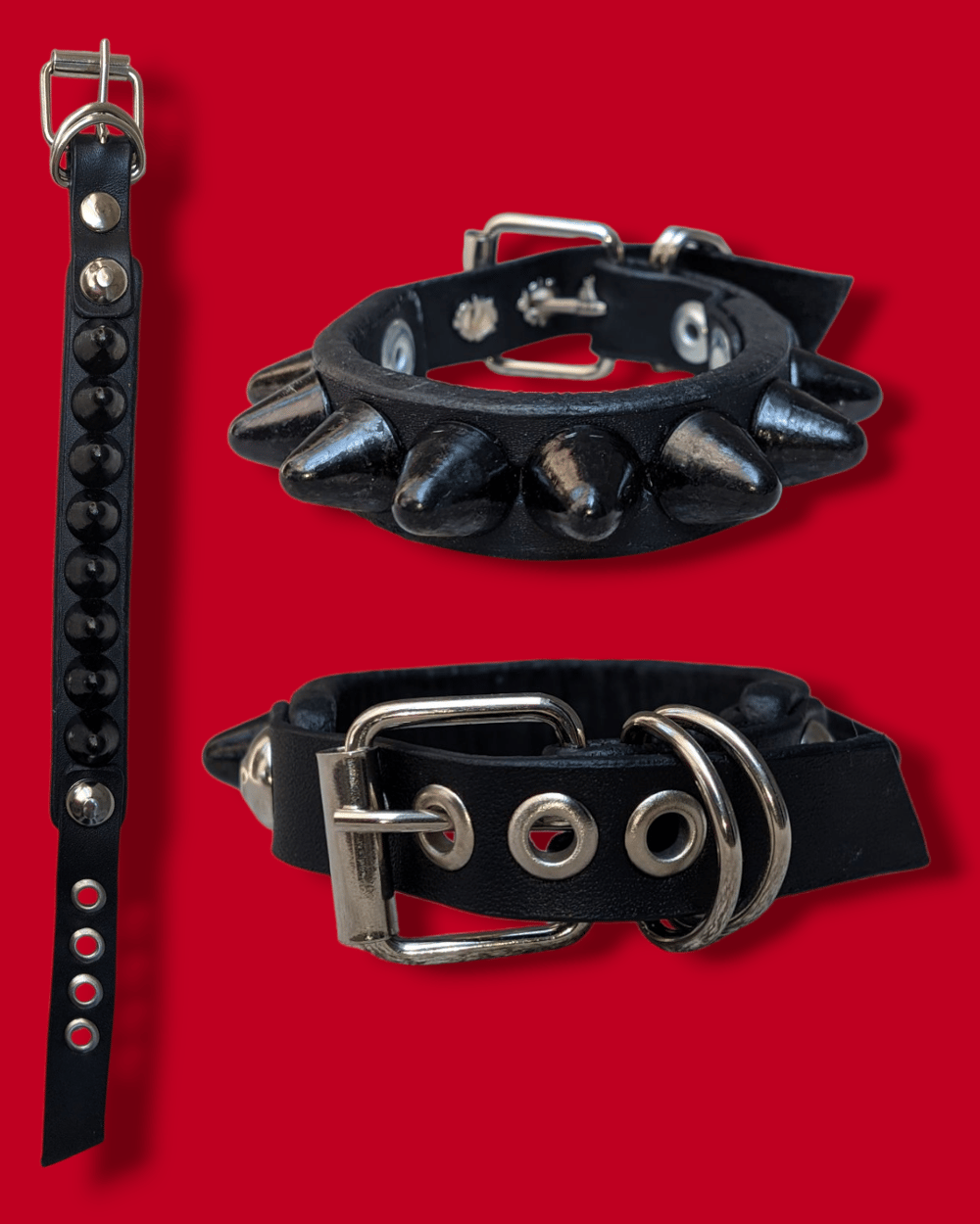 Raw Spikes Leather Cuffs