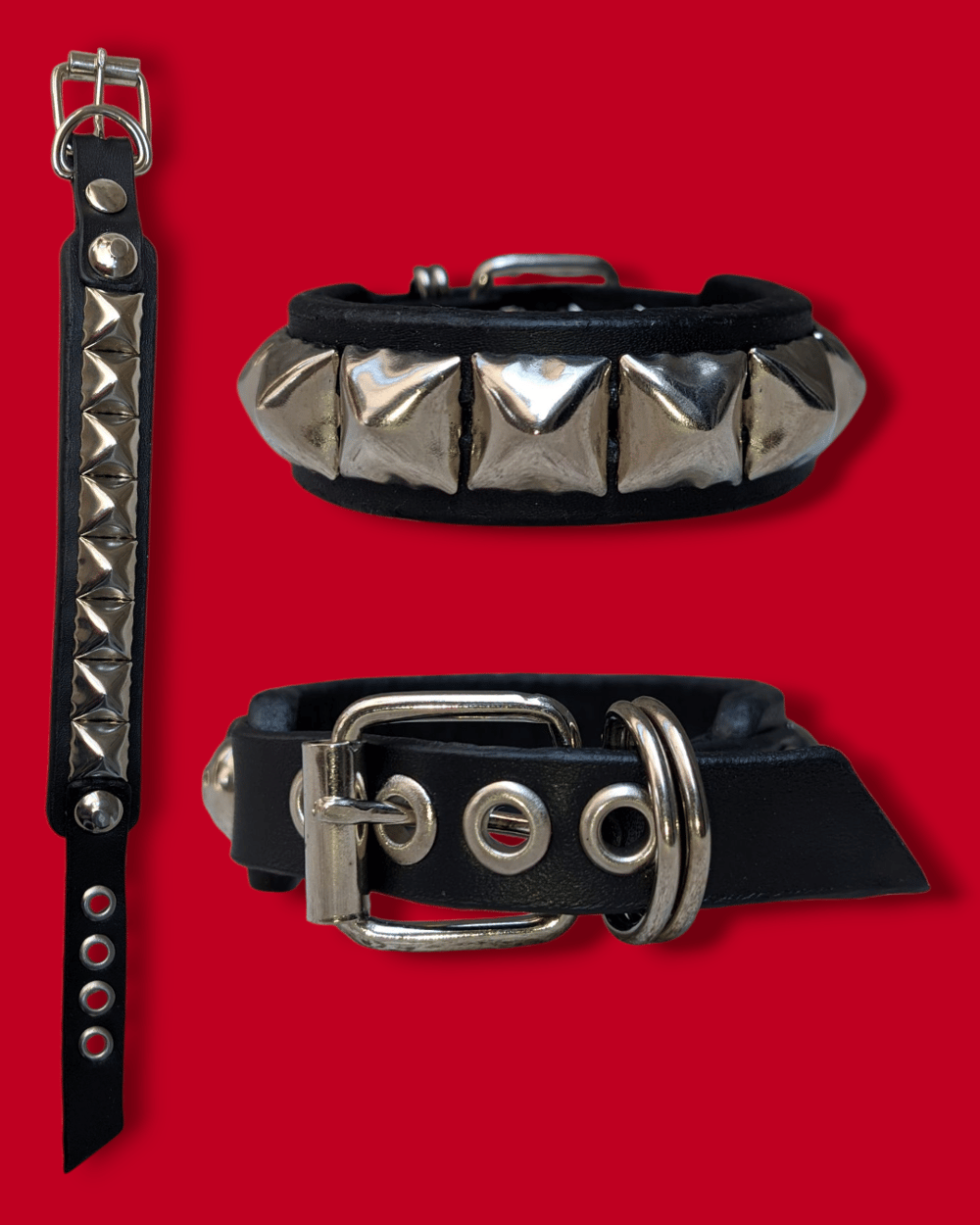 Raw Spikes Leather Cuffs