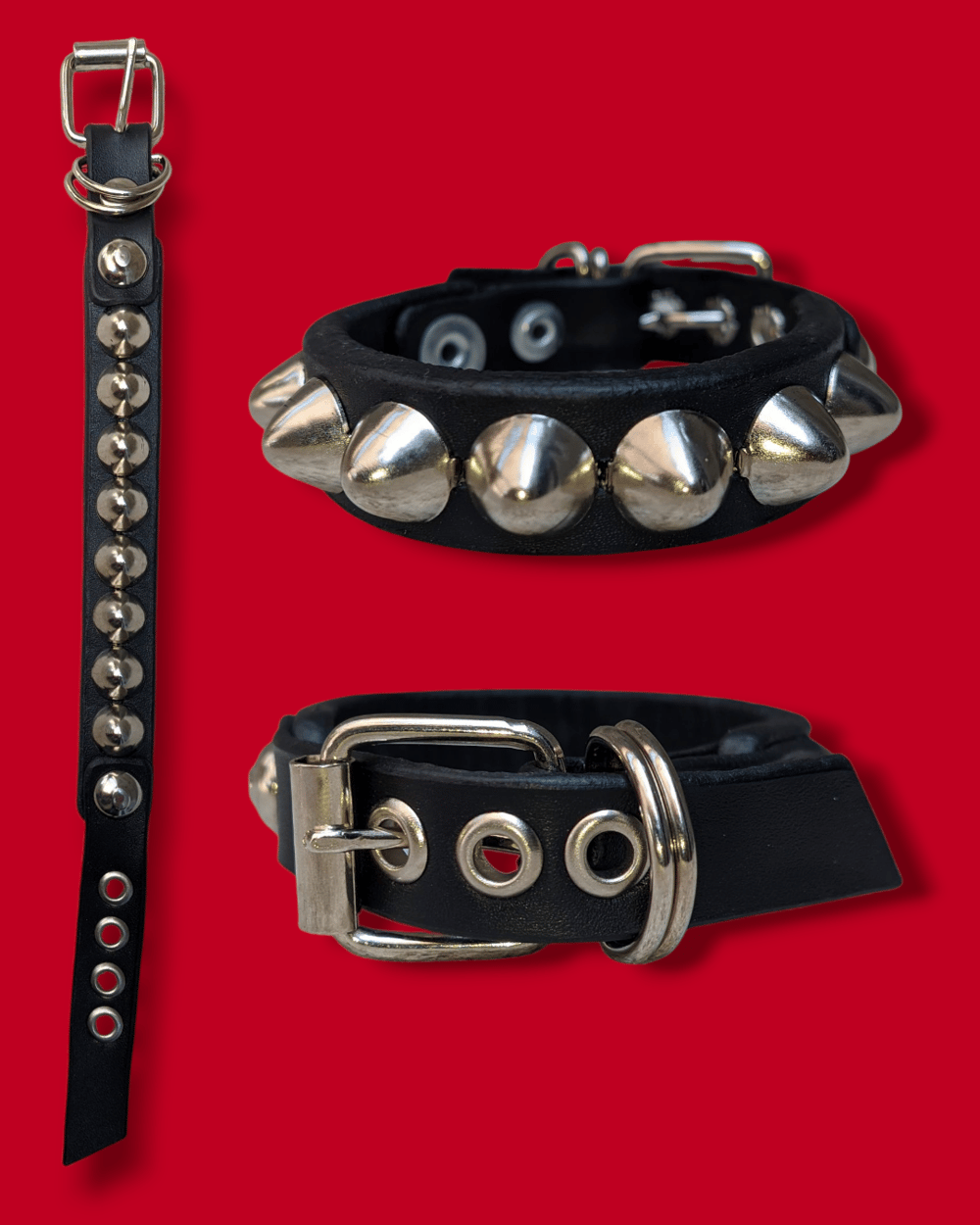 Raw Spikes Leather Cuffs