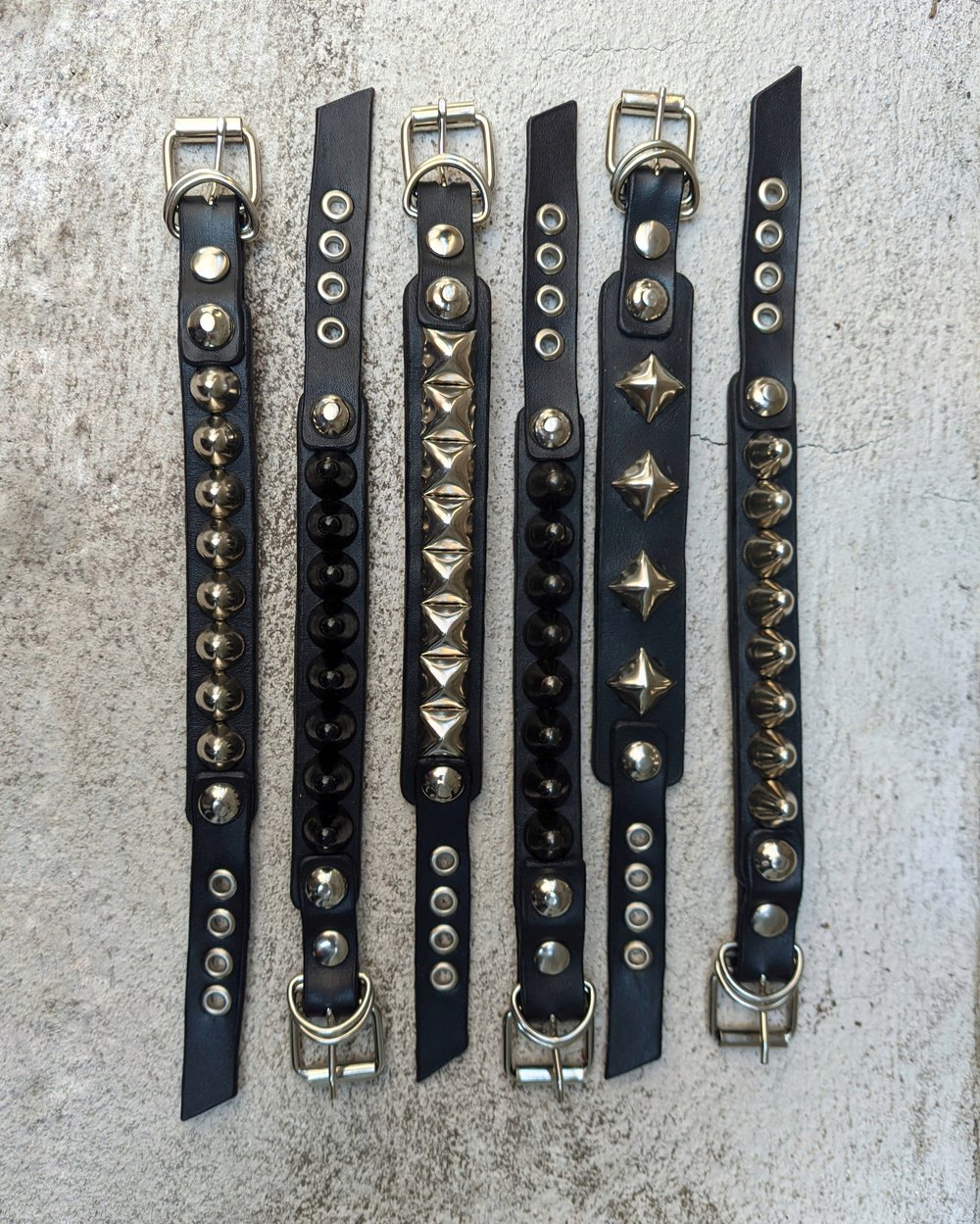 Raw Spikes Leather Cuffs