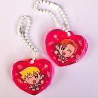 Image 1 of Saul & Reigen Heart Keychains