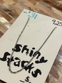 Image 1 of Shimmering Sterling Silver 18” Cable Chain