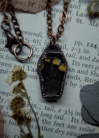 Image 3 of Quartz Coffin Pendant - Butterfly