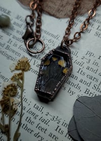 Image 2 of Quartz Coffin Pendant - Butterfly