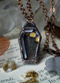 Image 1 of Quartz Coffin Pendant - Butterfly