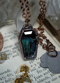 Image 3 of Quartz Coffin Pendant - Damselfly