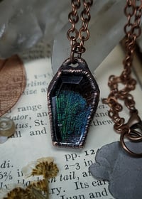 Image 1 of Quartz Coffin Pendant - Damselfly