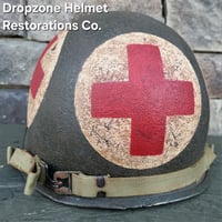 Image 6 of WWII US Army Helmet, 4-Panel Medic. M1 Helmet.