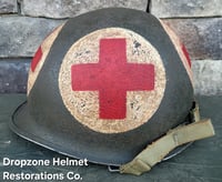 Image 2 of WWII US Army Helmet, 4-Panel Medic. M1 Helmet.