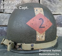Image 1 of WWII 2nd Ranger Battalion, Captain. M-1 Helmet. Normandy.
