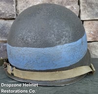 Image 8 of WWII United States Coast Guard (USCG) Helmet. M-1 Helmet. Normandy.
