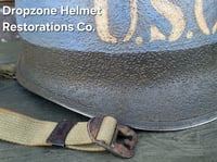 Image 9 of WWII United States Coast Guard (USCG) Helmet. M-1 Helmet. Normandy.