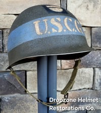 Image 7 of WWII United States Coast Guard (USCG) Helmet. M-1 Helmet. Normandy.