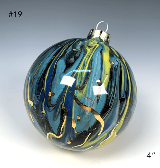 Image of Limited Edition 20K Gold Luster Ornament 4" (#19)