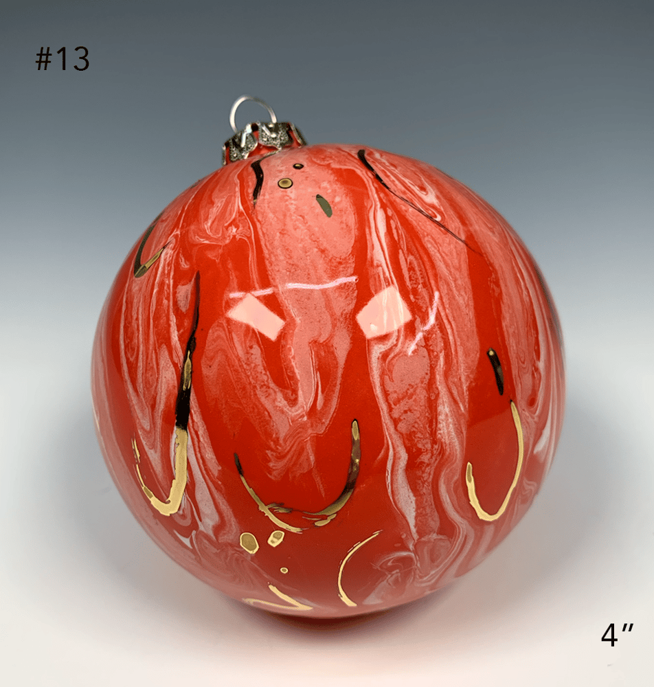 Image of Limited Edition 20K Gold Luster Ornament 4" (#13)