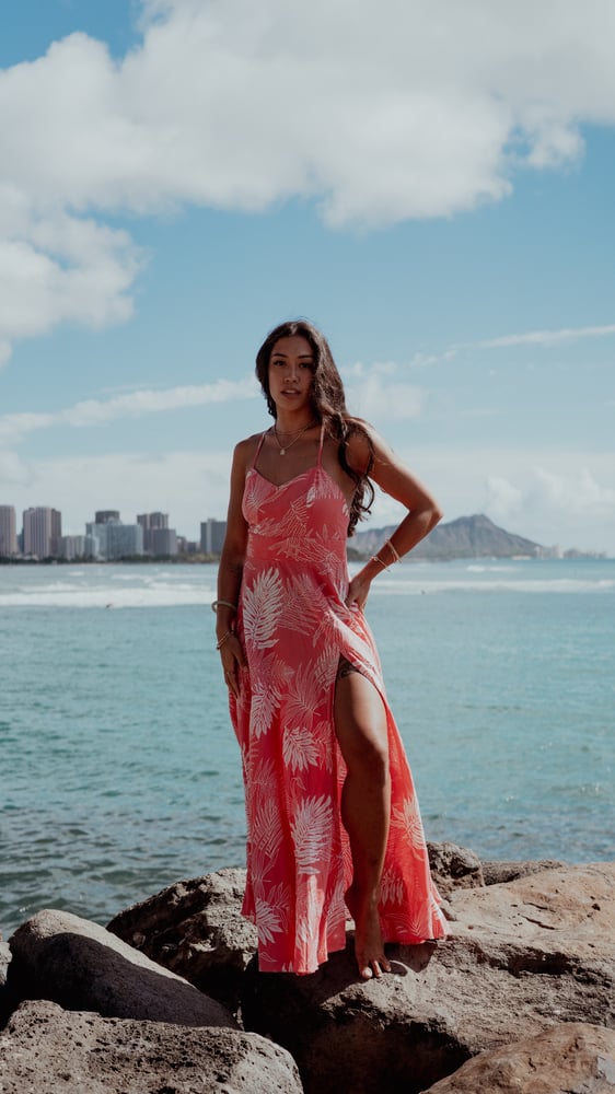 Image of Hapu'u Coral Wrap Dress 