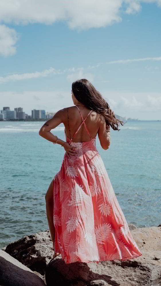 Image of Hapu'u Coral Wrap Dress 