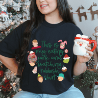 Classic Holiday Movie Graphic Tee (Black Version)