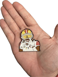 Image 2 of Demo Griswold Pin & Sticker LAST ONE