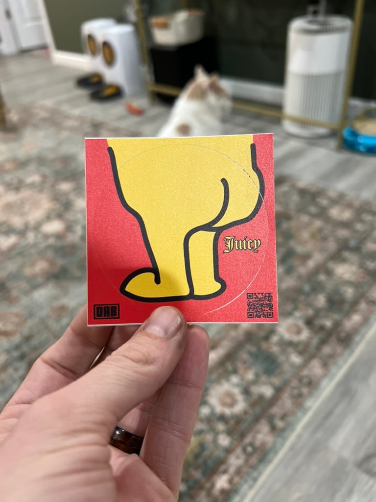 Image of Juicy Booty Sticker or Magnet - Funny Thicc Butt Humor