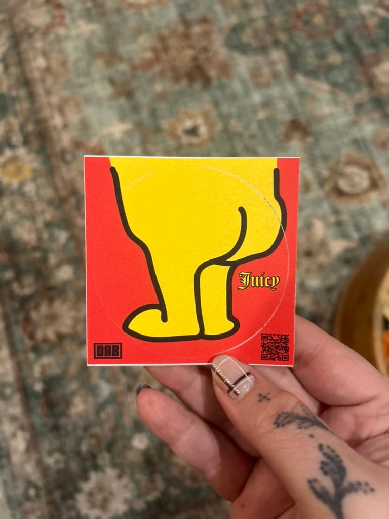 Image of Juicy Booty Sticker or Magnet - Funny Thicc Butt Humor