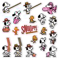 Image 1 of Snoopy's Silly Sports Spectacular Sticker/Magnet Sets (18 Pieces) 