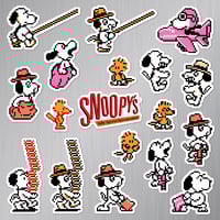 Image 2 of Snoopy's Silly Sports Spectacular Sticker/Magnet Sets (18 Pieces) 