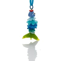 blue and green fish pendant