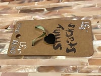 Image 2 of 12k Gold Filled Onyx Heart Charm