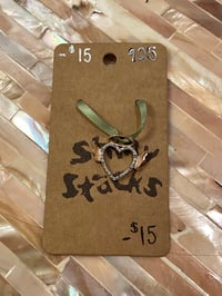 Image 2 of Sterling Silver Heart Halo Charm