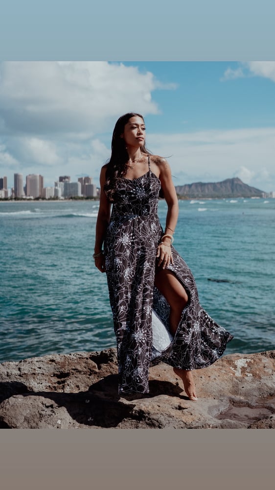 Image of Pua Aloalo Black Wrap Dress 