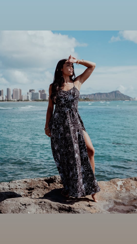 Image of Pua Aloalo Black Wrap Dress 