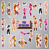 Image 2 of Pro Wrestling NES Sticker/Magnet Sets (21 Pieces) 