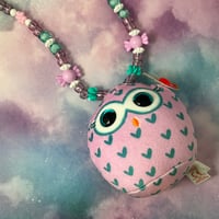 Image 2 of Pastel Owl Stuffie Kandi Necklace