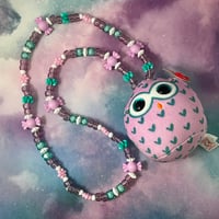 Image 1 of Pastel Owl Stuffie Kandi Necklace
