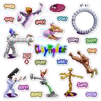Image 1 of ClayFighter Sticker/Magnet Sets (24 Pieces) 