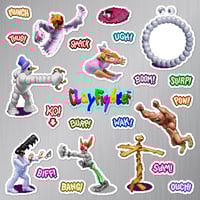 Image 2 of ClayFighter Sticker/Magnet Sets (24 Pieces) 