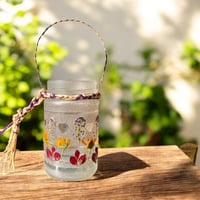 Image 5 of Wildflower Rustic Heart Candle Holder - Small Jar - 202504