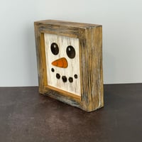 Image 2 of Wooden Snowman Framed Decor