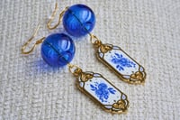 Image 4 of Porcelain Themed Wind Chime Earrings