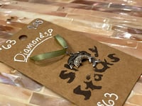 Image 2 of Diamond Double Dolphin Sterling Charm