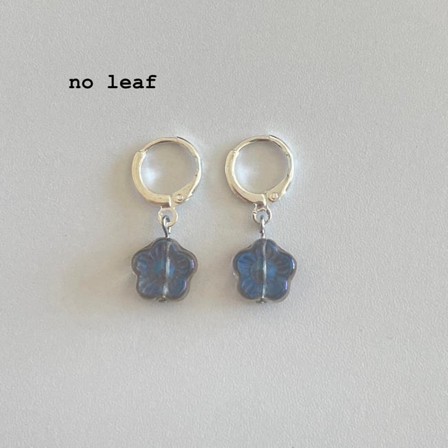 hibiscus flower huggie hoop earrings