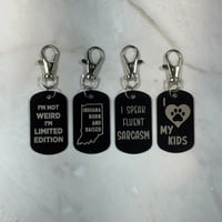 Image 2 of Engraved Metal Dog Tag Keychains