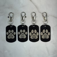 Image 3 of Engraved Metal Dog Tag Keychains