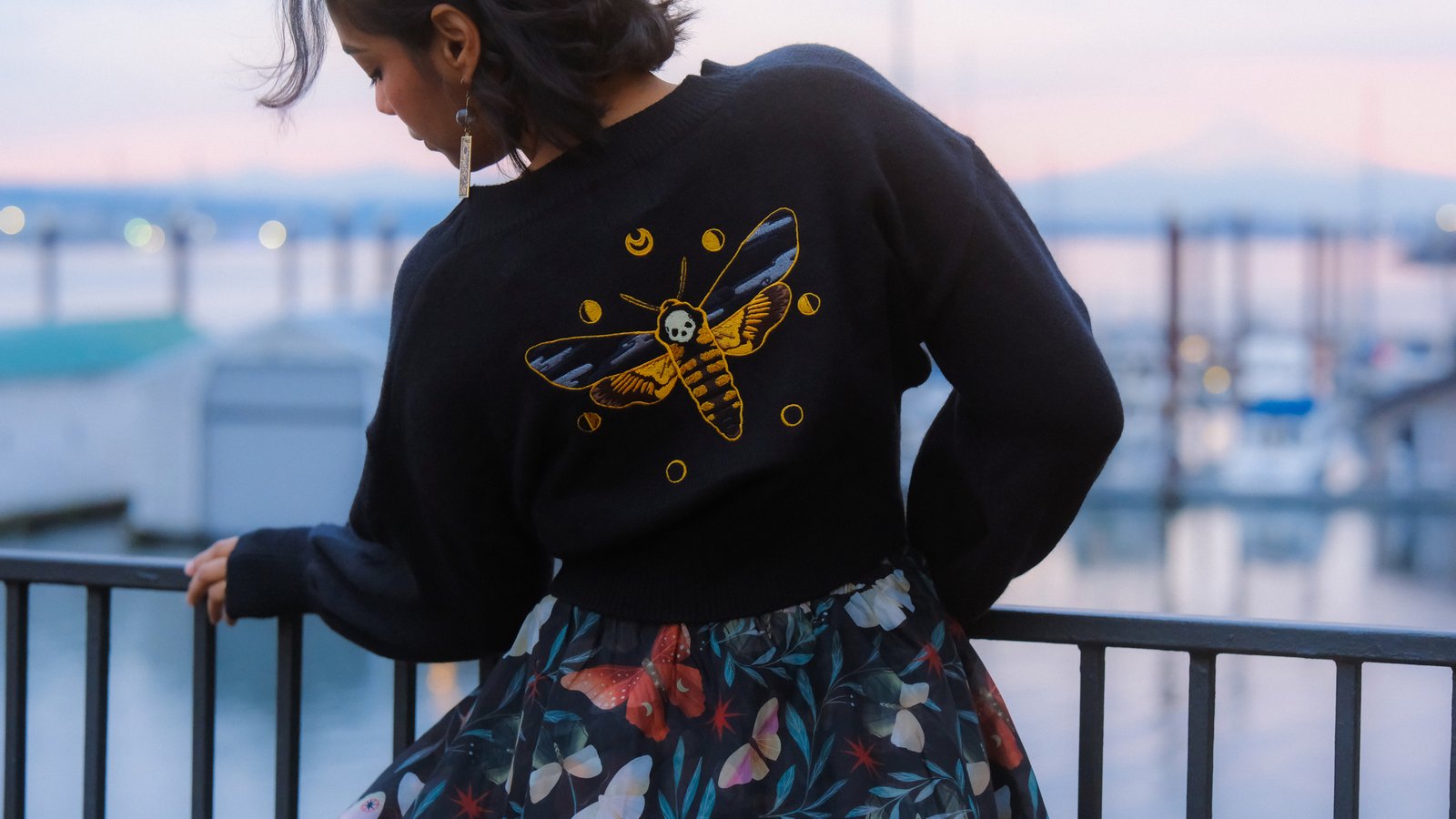 Death's Head Hawk Moth Cardigan | Sekai art